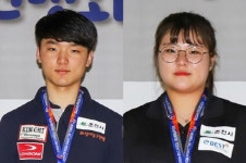 김한누리‧이채현, 전국 3쿠션 男女 고등부 우승