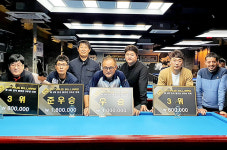 ‘프롬 맏형’ 안기성, 옵티머스배 동호인 3쿠션 우승