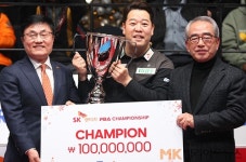 ‘월드챔프’ 강동궁 드디어 PBA투어 우승…상금 1억원