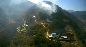함양 휴천면 지리산 자락 야산서 산불
