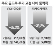 공모주 광풍 지나가니…바이오팜·카겜 주가하락 몸살