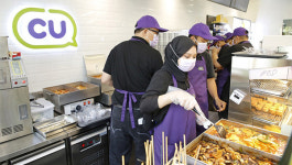 CU store in KL with the same ambience and items available in Korea