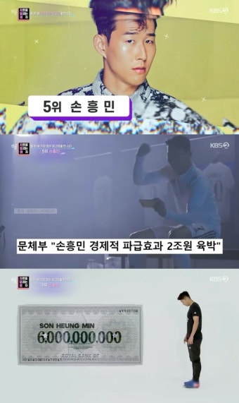 '연중 라이브' 손흥민, 경제효과 2조원...광고료는 60억 원