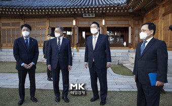 [포토] 대선후 19일만에 만나는  문재인 대통령, 윤석열 당선인