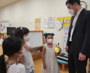 상일동에 뜬 재드래곤(이재용 삼성전자 부회장)…어린이집에 진심 보이다 [사진으로 보는]