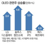 삼성 통큰 투자 덕에 디스플레이株 '활짝'