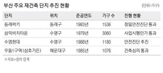 부산 해·수·동 대표단지 재건축 속도전