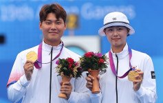 이우석-임시현, 日 제압하고 양궁 혼성전 금메달