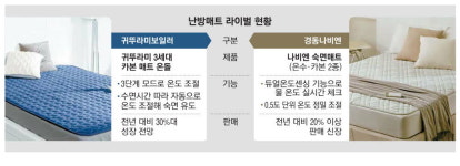 쌀쌀해진 날씨…난방매트 경쟁 가열