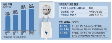 민심 눈치에 대기업 전기료만 올려 … 적자 한전 언 발 오줌누기