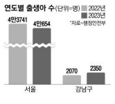 서울서 강남구만 출생아 증가 … 젊은층 유입 vs 출산지원금 효과