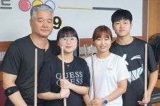 당구브랜드 휴브리스, 일가족 4명 당구선수 ‘김재운 가족’ 후원한다