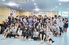“학생들 취미로 당구를” 인천 운서중학교 당구교실 오픈…최혜미 서한솔 참석