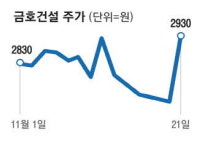 금호건설 주가 급반등 잠재부실 정리도 호재
