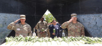 [포토] 6·25 영웅 기리는 한미합동 현충일 추모