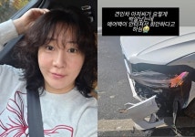 허안나, 앞차 급정거 피하다 교통사고…“가로수 박고 차 박살”