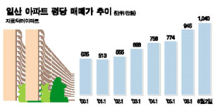 일산도 평당가 1,000만원 돌파