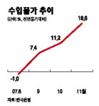 수입물가 급등 9년여만에 최고