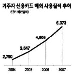 해외 신용카드 사용액 6兆 사상최대