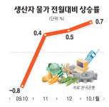 생산자 물가 3개월째 상승