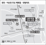 백화점·마트 천안·아산권 잡아라