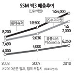 롯데슈퍼 힘받고… 홈플러스·GS리테일은 주춤