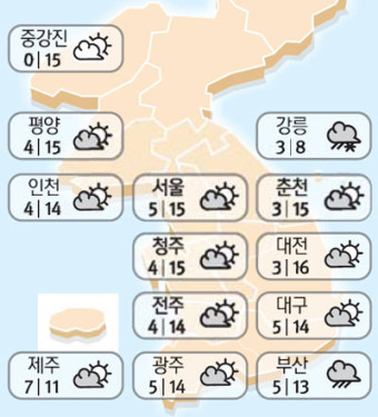 [날씨/4월 18일] 비온후 갬