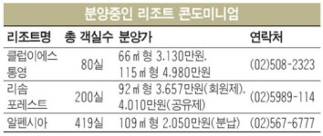 [리조트 콘도로 休·財 테크 동시에] 호텔 뺨치는 리조트