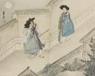 [갤러리산책] 신윤복의 월야밀회