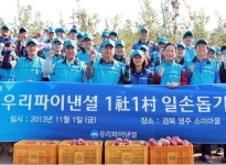 우리파이낸셜, 경북 영주 소미마을  ‘1사1촌 일손돕기’