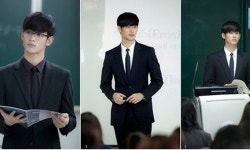 김수현 대학강사 변신, 뿔테 안경으로 이지적 느낌 수업 듣고파