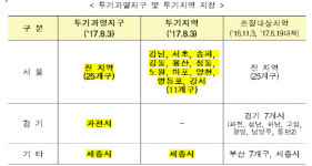 [8·2 부동산 대책]서울 전 지역·과천·세종시, 투기과열지구 지정