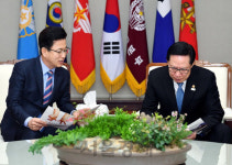 허태정 유성구청장, 국방부 찾아 계룡스파텔 활용방안 건의