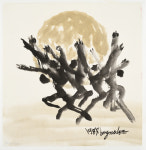 [이응노 60주년展 군상-통일무] 먹이 스며든 자리, 먹먹한 춤이 넘실대네
