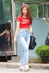 모모랜드 데이지, 눈빛만큼 강렬한 패션 (뮤직뱅크 출근길)