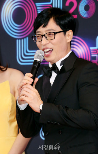 활짝 웃는 유재석 (2018 KBS 연예대상)