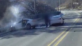 평창 태기산터널 인근서 승용차끼리 충돌···1명 사망·3명 부상