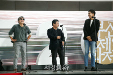 권해효-기주봉-신석호, 영화 강변호텔 야외 무대인사  (제24회 부산국제영화제)