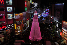 부산 중구 크리스마스트리문화축제 15일 광복로에서 빛 밝혀