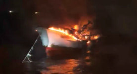 (속보) 제주 우도 남동쪽 74㎞ 해상서 화재 선박 발생··· 실종자 수색 중