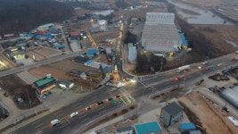 용인시, 처인구 남사읍 봉명삼거리 80m 구간 2차로 확장 완료