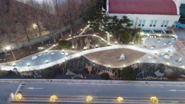 칠곡군 교육문화회관에 실외정원 조성