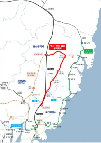 '부울경 30분대 생활권' 부산~양산~울산 광역철도 예타 대상사업 선정