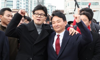 [영상]원희룡과 어깨동무한 한동훈 