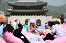 광화문에서 독서를