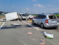 호남고속도로서 차량 9대 다중추돌사고… 운전자 졸음운전 추정