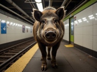 멧돼지가 여기서 왜 나와…부산서 지하철 선로에 난입해 시민들 불편