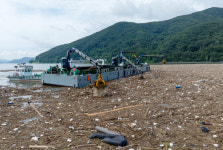 수자원공사, 호우에 유입된 댐 부유물 3.3만㎥ 신속 수거