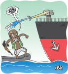 조선업체，해적 퇴치 아이디어 반짝