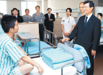 송기진 광주은행장 국군함평병원 위문 방문